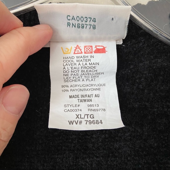 Northern Traditions Floral Knit Black Sweater Vest XL - Picture 12 of 12